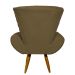 Kit Poltrona Decorativa Para Sala Emilia + Puff Emilia Suede Marrom Pé Castanho - Clique E Decore