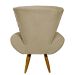 Kit Poltrona Decorativa Para Sala Emilia + Puff Emilia Suede Nude Pé Castanho - Clique E Decore