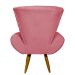 Kit Poltrona Decorativa Para Sala Emilia + Puff Emilia Suede Rosê Pé Castanho - Clique E Decore