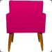 Kit Poltrona Nina Decorativa Para Sala Manicure e Puff Redondo Para Quarto Penteadeira Suede Pink