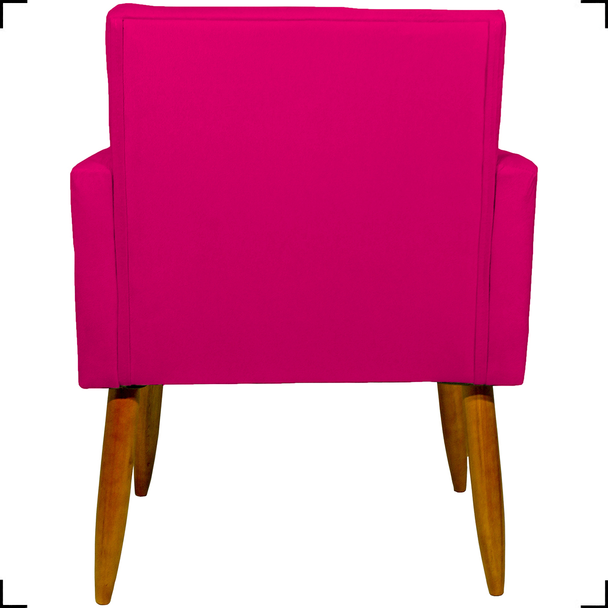Kit Poltrona Nina Decorativa Para Sala Manicure e Puff Redondo Para Quarto Penteadeira Suede Pink