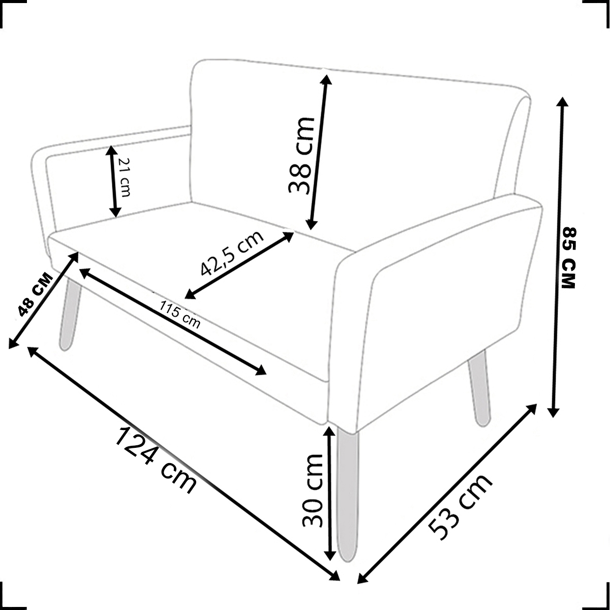 Namoradeira Decorativa Para Sala Nina Com Base E Capitonê Suede Azul Turquesa Pé Castanho - Clique E Decore