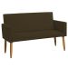 Namoradeira Decorativa Para Sala Nina Suede Marrom Pé Castanho - Clique E Decore
