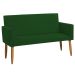 Namoradeira Decorativa Para Sala Nina Suede Verde Pé Castanho - Clique E Decore
