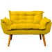 Namoradeira Decorativa Para Sala Recepção Manicure Consultório Escritório Suede Amarelo