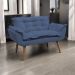 Namoradeira Decorativa Para Sala Recepção Manicure Consultório Escritório Suede Azul Marinho