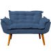 Namoradeira Decorativa Para Sala Recepção Manicure Consultório Escritório Suede Azul Marinho
