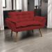 Namoradeira Decorativa Para Sala Recepção Manicure Consultório Escritório Suede Bordô