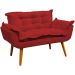 Namoradeira Decorativa Para Sala Recepção Manicure Consultório Escritório Suede Bordô