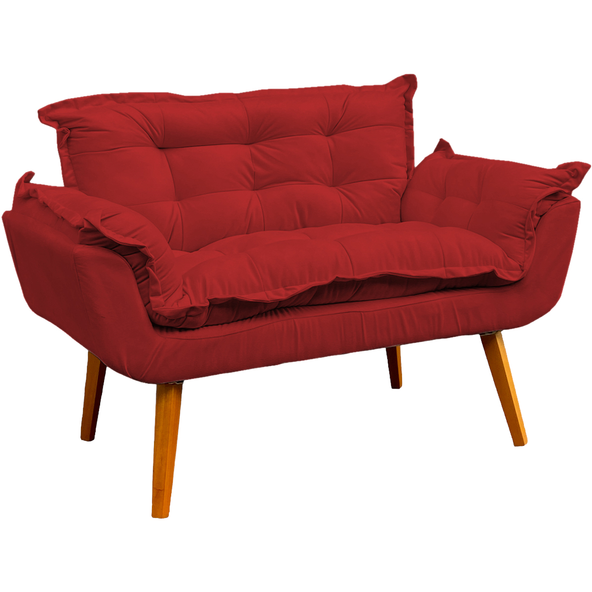 Namoradeira Decorativa Para Sala Recepção Manicure Consultório Escritório Suede Bordô