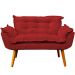 Namoradeira Decorativa Para Sala Recepção Manicure Consultório Escritório Suede Bordô
