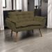 Namoradeira Decorativa Para Sala Recepção Manicure Consultório Escritório Suede Marrom