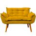 Namoradeira Decorativa Para Sala Recepção Manicure Consultório Escritório Suede Mostarda