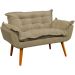 Namoradeira Decorativa Para Sala Recepção Manicure Consultório Escritório Suede Nude