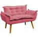 Namoradeira Decorativa Para Sala Recepção Manicure Consultório Escritório Suede Rosê