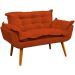 Namoradeira Decorativa Para Sala Recepção Manicure Consultório Escritório Suede Terracota