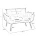 Namoradeira Decorativa Para Sala Recepção Manicure Consultório Escritório Suede Terracota