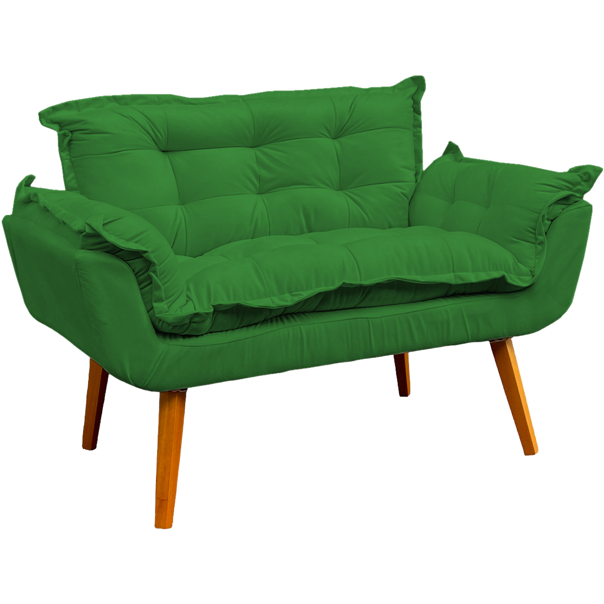 Namoradeira Decorativa Para Sala Recepção Manicure Consultório Escritório Suede Verde