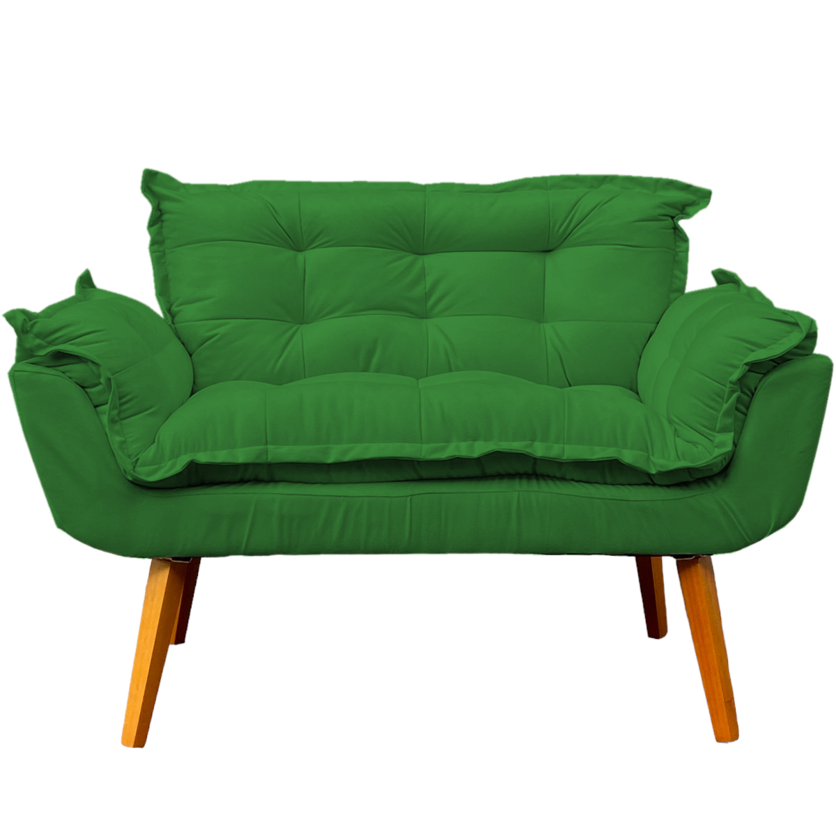Namoradeira Decorativa Para Sala Recepção Manicure Consultório Escritório Suede Verde