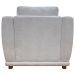 Poltrona Decorativa Bridge Para Sala Luxo Confortável Reforçada Bouclé Premium Bege