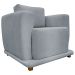 Poltrona Decorativa Bridge Para Sala Luxo Confortável Reforçada Bouclé Premium Cinza
