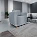 Poltrona Decorativa Bridge Para Sala Luxo Confortável Reforçada Bouclé Premium Cinza