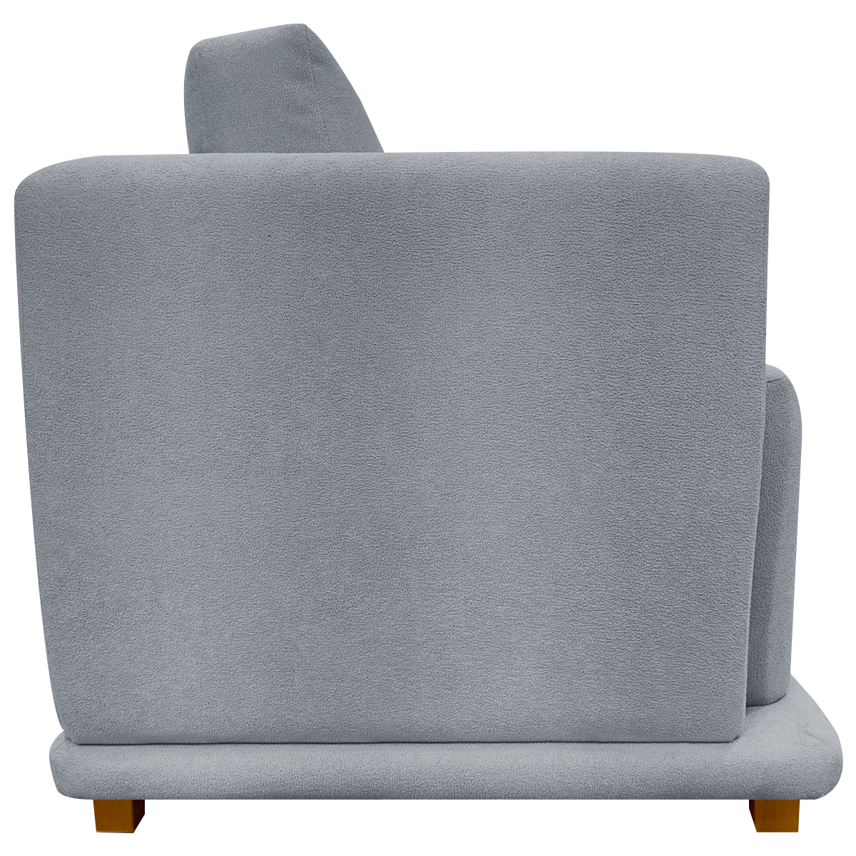 Poltrona Decorativa Bridge Para Sala Luxo Confortável Reforçada Bouclé Premium Cinza
