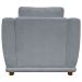 Poltrona Decorativa Bridge Para Sala Luxo Confortável Reforçada Bouclé Premium Cinza