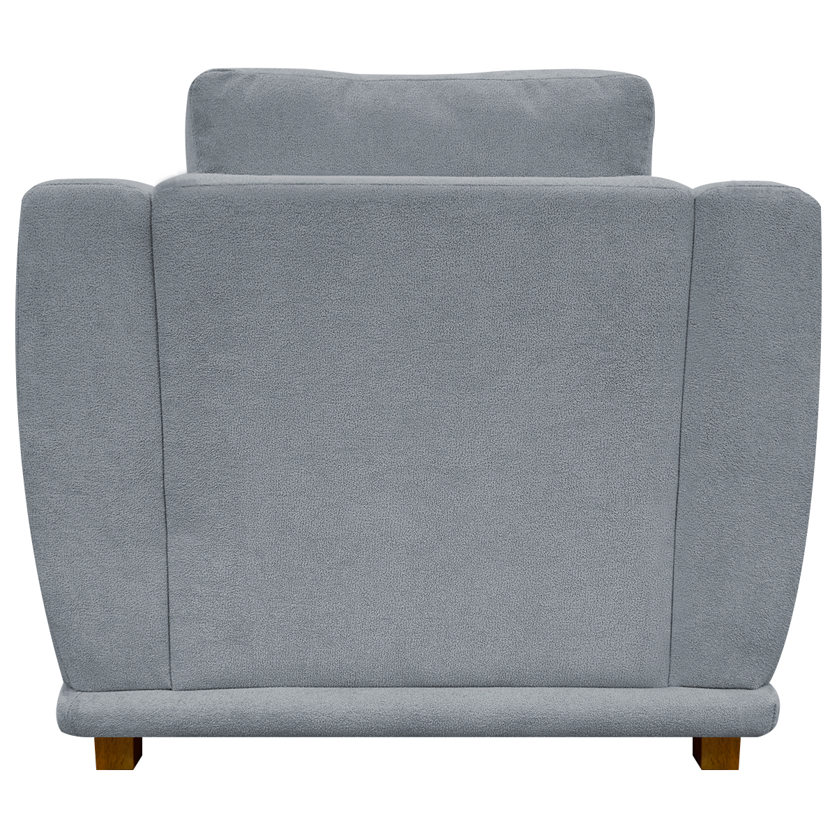 Poltrona Decorativa Bridge Para Sala Luxo Confortável Reforçada Bouclé Premium Cinza