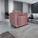 Poltrona Decorativa Bridge Para Sala Luxo Confortável Reforçada Bouclé Premium Rosê
