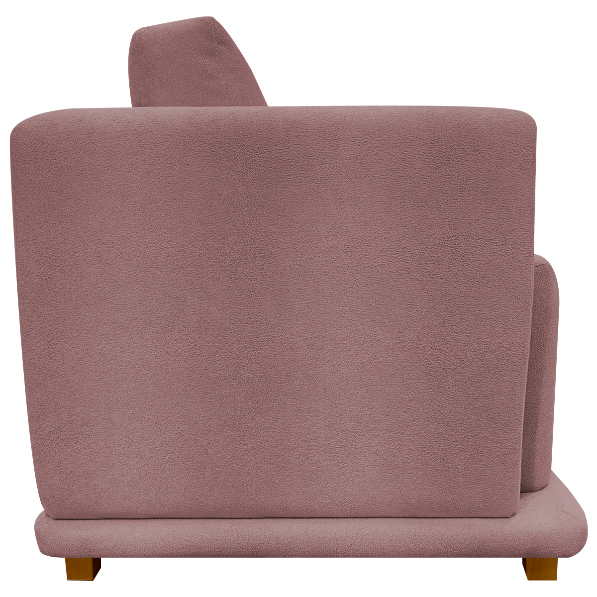 Poltrona Decorativa Bridge Para Sala Luxo Confortável Reforçada Bouclé Premium Rosê