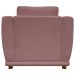 Poltrona Decorativa Bridge Para Sala Luxo Confortável Reforçada Bouclé Premium Rosê