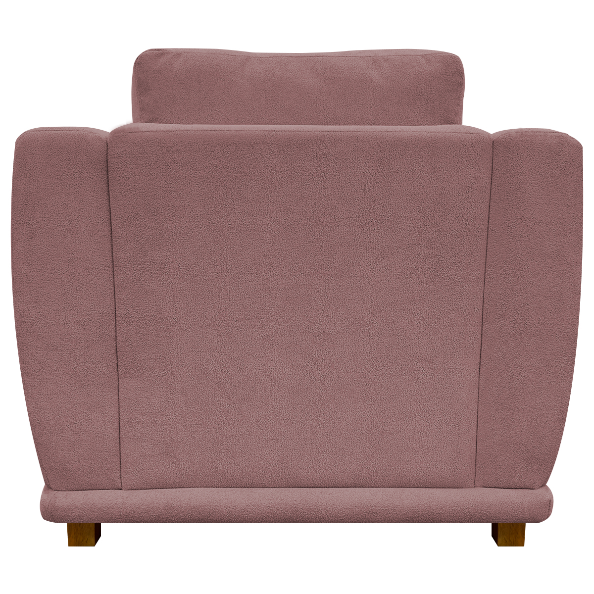 Poltrona Decorativa Bridge Para Sala Luxo Confortável Reforçada Bouclé Premium Rosê
