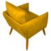 Poltrona Decorativa Confortável Para Sala Ada Suede Amarelo Pé Castanho - Clique E Decore