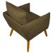 Poltrona Decorativa Confortável Para Sala Ada Suede Marrom Pé Castanho - Clique E Decore