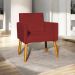 Poltrona Decorativa Confortável Para Sala Recepção Consultório Cadeira Nina Suede Bordô