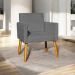 Poltrona Decorativa Confortável Para Sala Recepção Consultório Cadeira Nina Suede Cinza