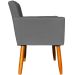 Poltrona Decorativa Confortável Para Sala Recepção Consultório Cadeira Nina Suede Cinza