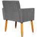 Poltrona Decorativa Confortável Para Sala Recepção Consultório Cadeira Nina Suede Cinza