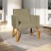 Poltrona Decorativa Confortável Para Sala Recepção Consultório Cadeira Nina Suede Nude