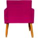 Poltrona Decorativa Confortável Para Sala Recepção Consultório Cadeira Nina Suede Pink