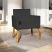 Poltrona Decorativa Confortável Para Sala Recepção Consultório Cadeira Nina Suede Preto