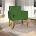 Poltrona Decorativa Confortável Para Sala Recepção Consultório Cadeira Nina Suede Verde