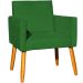 Poltrona Decorativa Confortável Para Sala Recepção Consultório Cadeira Nina Suede Verde