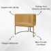 Poltrona Decorativa Luna Para Sala de Estar Escritório Recepção Suede Mostarda Base de Ferro Champagne