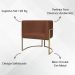 Poltrona Decorativa Luna Para Sala de Estar Escritório Recepção Suede Terracota Base de Ferro Champagne