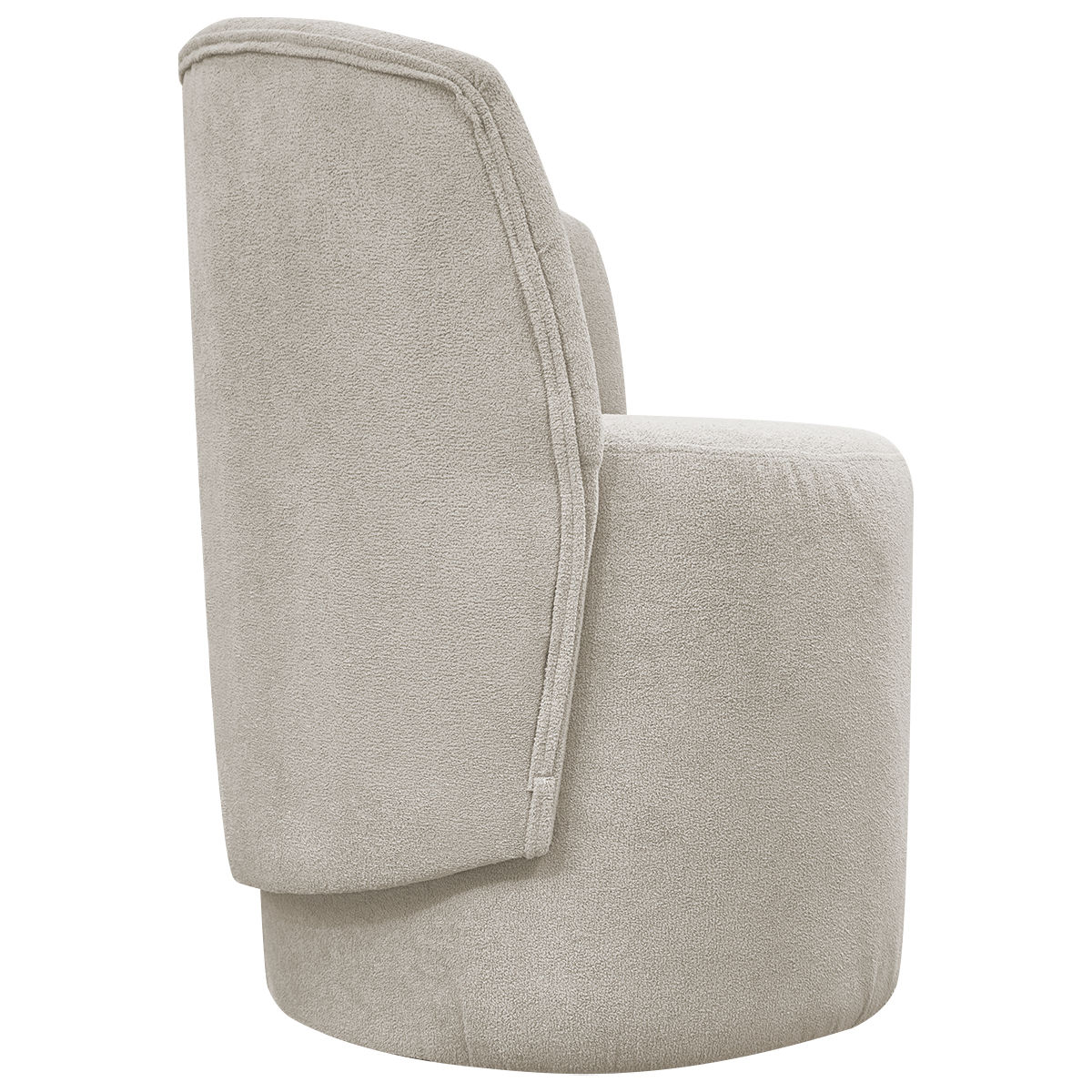 Poltrona Decorativa Orgânica Para Sala Recepção Aura Boucle Luxo Premium Bege
