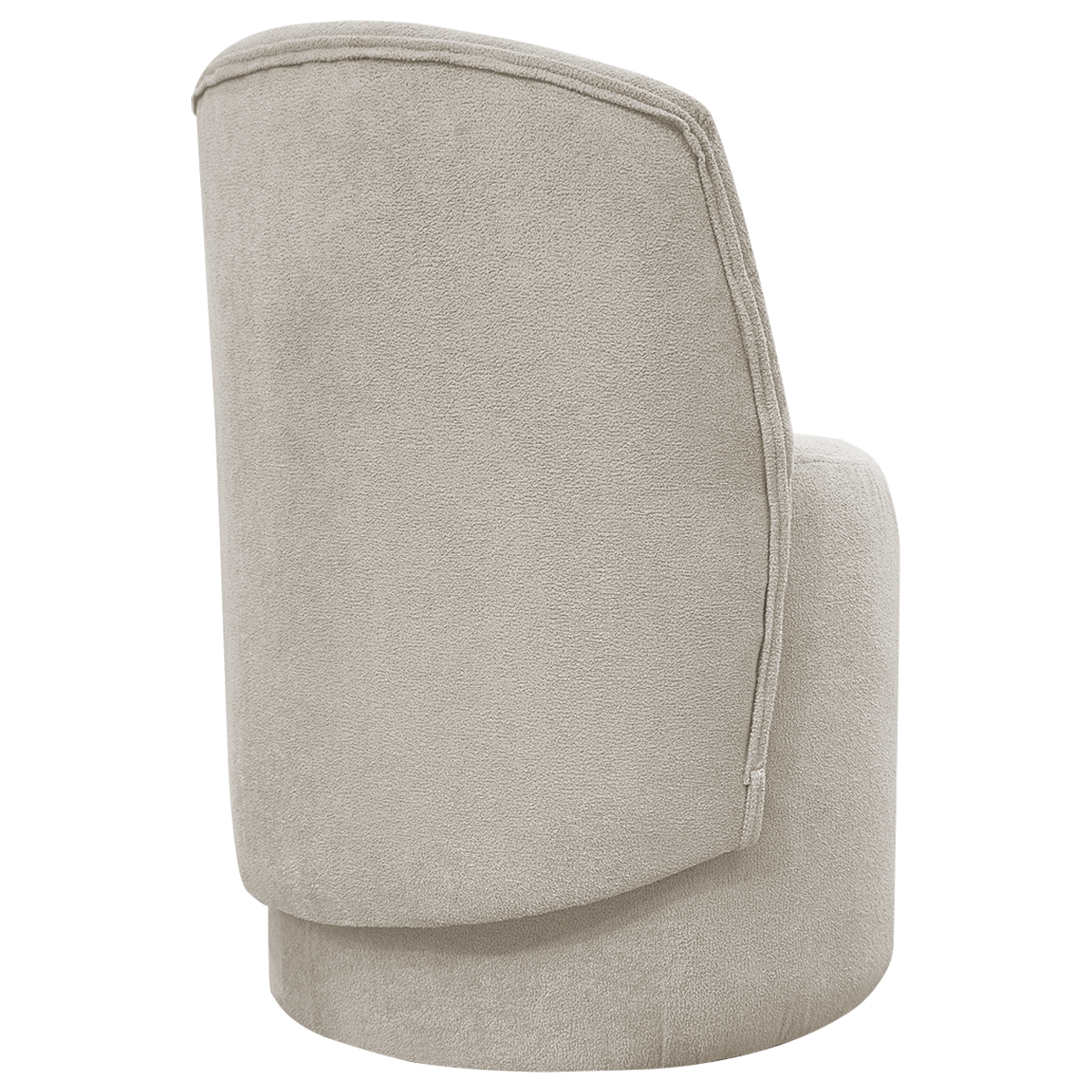 Poltrona Decorativa Orgânica Para Sala Recepção Aura Boucle Luxo Premium Bege