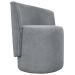 Poltrona Decorativa Orgânica Para Sala Recepção Aura Boucle Luxo Premium Cinza