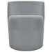 Poltrona Decorativa Orgânica Para Sala Recepção Aura Boucle Luxo Premium Cinza